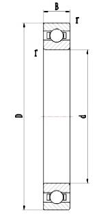 薄壁深溝球619系列軸承裝配示意圖 薄壁深溝球619系列軸承裝配示意圖